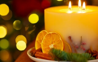 candela di natale centrotavola