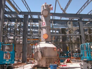 impianto scrubber in costruzione