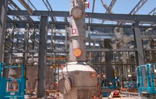 impianto scrubber in costruzione