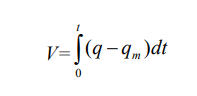 formula volume fluido tempo t